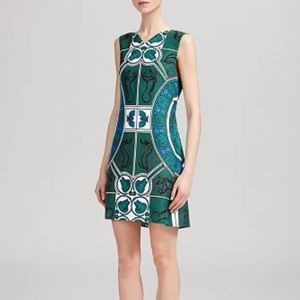 Silk Dress, Scarf/Handkerchief print, Size 8